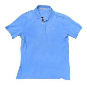 VINTAGE Burberry Shirt XL Button Up Sky Blue